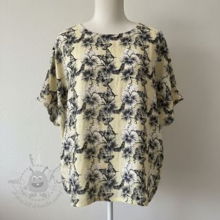 Viskoza z lanom Hibiscus digital print