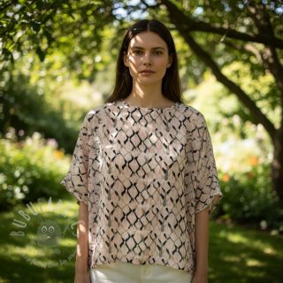 Viskoza z lanom Ivy Diamonds design B digital print