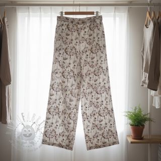 Viskoza z lanom Agapanthus design D digital print