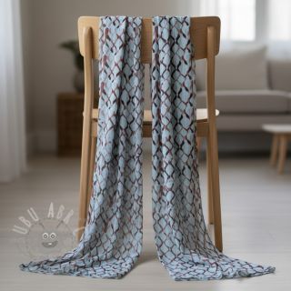 Viskoza z lanom Ivy Diamonds design A digital print