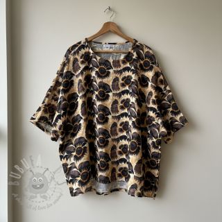 Viskoza z lanom Sunlower design A digital print