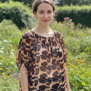 Viskoza z lanom Sunlower design B digital print