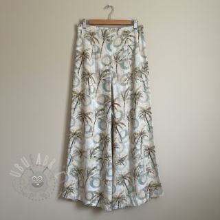 Viskoza z lanom Palm tree digital print