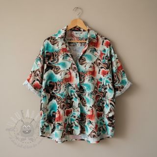 Viskoza z lanom Paint chaos design B digital print