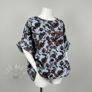 Viskoza z lanom Lotus design A digital print