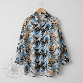 Viskoza z lanom Paint chaos design A digital print