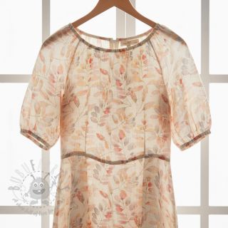 Viskoza z lanom Natural Lin Lissy pink digital print