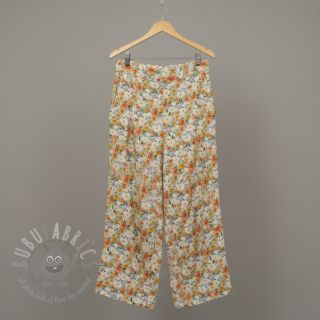 Viskoza z lanom CREPE Flowers yellow digital print