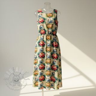 Viskoza z lanom Clover design D digital print