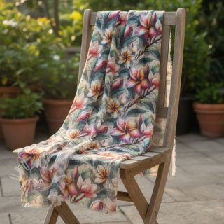 Viskoza z lanom Jasmine design C digital print