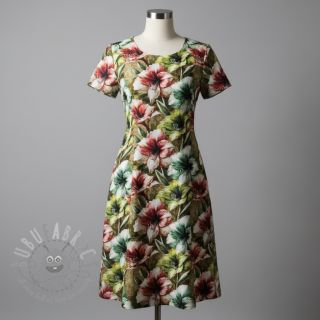 Viskoza z lanom Azalea design C digital print