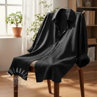 Viskoza z lanom PREMIUM black