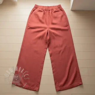 Viskoza z lanom PREMIUM dark coral