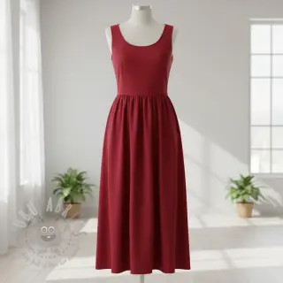 Viskoza z lanom PREMIUM dark red