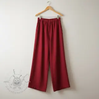 Viskoza z lanom PREMIUM dark red