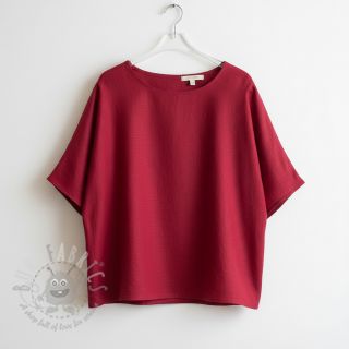 Viskoza z lanom PREMIUM dark red