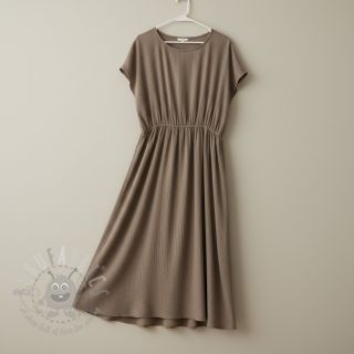 Viskoza z lanom CRINCLE taupe