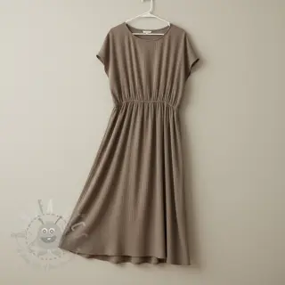 Viskoza z lanom CRINCLE taupe