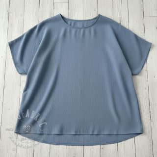 Viskoza z lanom CRINCLE blue shadow