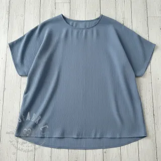 Viskoza z lanom CRINCLE blue shadow