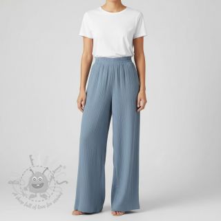 Viskoza z lanom CRINCLE blue shadow