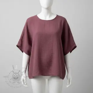 Viskoza z lanom CRINCLE mulberry