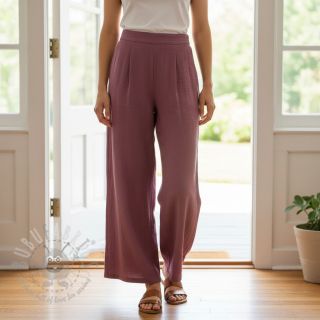 Viskoza z lanom CRINCLE mulberry