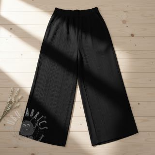 Viskoza z lanom CRINCLE black