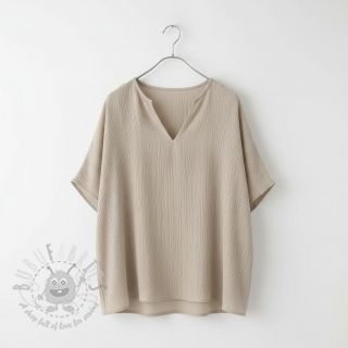 Viskoza z lanom CRINCLE beige