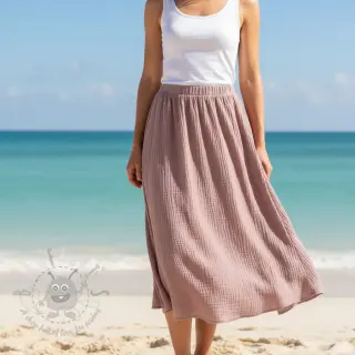 Viskoza z lanom CRINCLE old blush