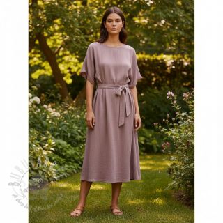 Viskoza z lanom CRINCLE old blush