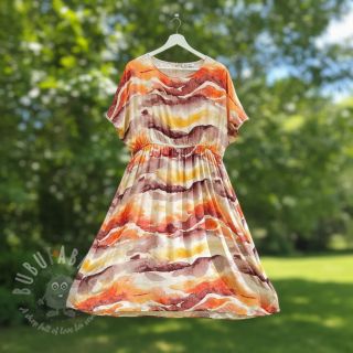 Viskoza SATIN Chloe red digital print