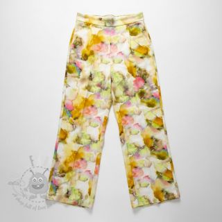 Viskoza SATIN Ambre yellow digital print