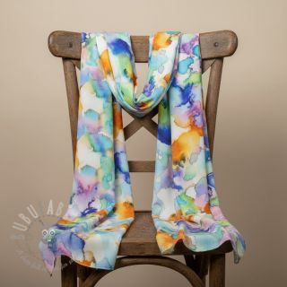 Viskoza SATIN Ambre blue digital print