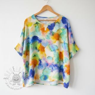 Viskoza SATIN Ambre blue digital print