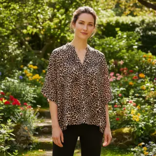 Viskoza SATIN Animal skin digital print