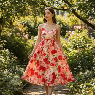 Viskoza RADIANCE Flower Galia digital print