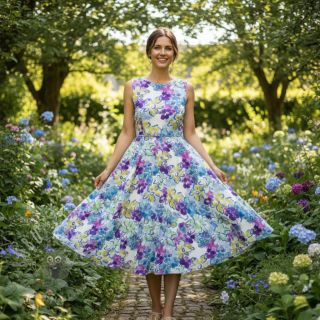 Viskoza RADIANCE Flower Horas digital print