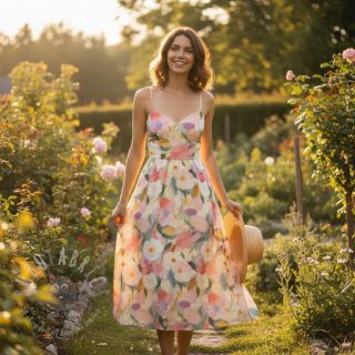 Viskoza RADIANCE Flower Dali digital print