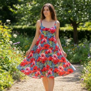 Viskoza RADIANCE Poppies digital print