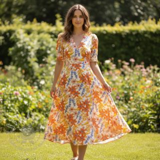 Viskoza RADIANCE Old flowers digital print