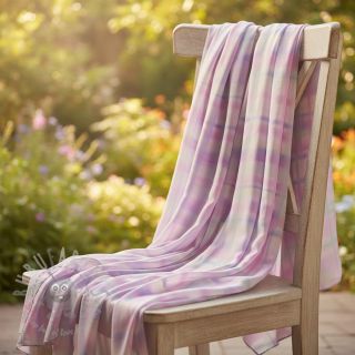 Viskoza RADIANCE Check purple digital print