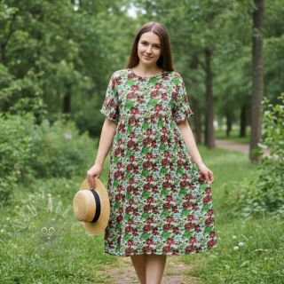 Viskoza RAYON POPLIN Knitted design E digital print