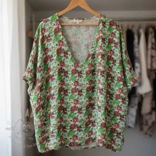 Viskoza RAYON POPLIN Knitted design E digital print