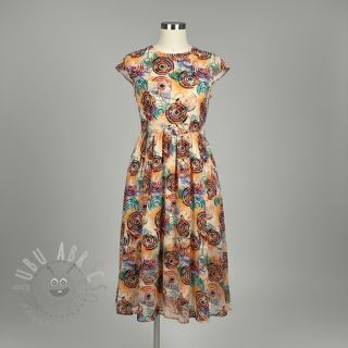 Viskoza RAYON POPLIN Feathers design D digital print