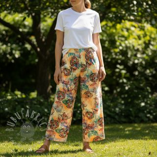 Viskoza RAYON POPLIN Feathers design D digital print