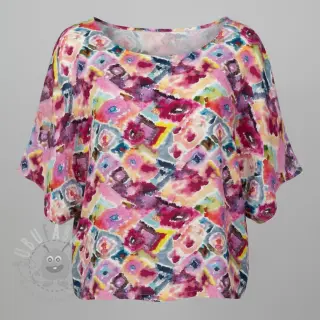 Viskoza RAYON POPLIN Colorful Patterns design D digital print