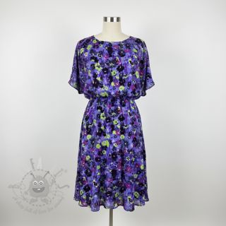 Viskoza LUREX Dark night flowers digital print