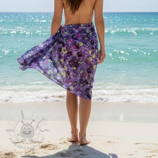 Viskoza LUREX Dark night flowers digital print