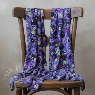 Viskoza LUREX Dark night flowers digital print